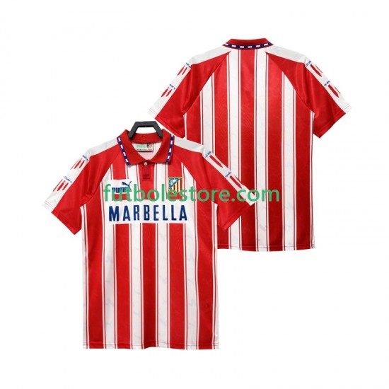 Primera Equipación del Atlético Madrid Retro 1994 1995 Manga Corta para Hombre Primera Equipación del Atlético Madrid Retro 1994 1995 Manga Corta para Hombre