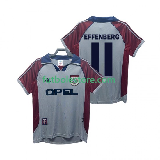 Tercera Equipación del Bayern de Múnich Effenberg 11 Retro 1998 1999 Manga Corta para Hombre