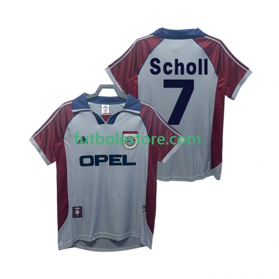 Tercera Equipación del Bayern de Múnich Scholl 7 Retro 1998 1999 Manga Corta para Hombre Tercera Equipación del Bayern de Múnich Scholl 7 Retro 1998 1999 Manga Corta para Hombre