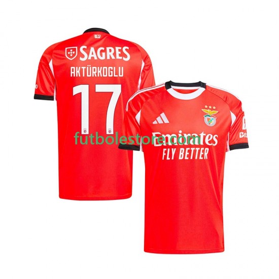 Primera Equipación del Benfica Kerem Akturkoglu 17 2025-2026 Manga Corta para Hombre Primera Equipación del Benfica Kerem Akturkoglu 17 2025-2026 Manga Corta para Hombre
