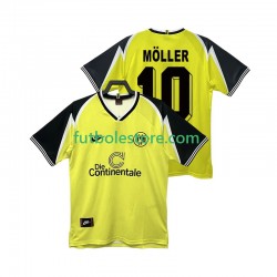 Primera Equipación del Borussia Dortmund Moller 10 Retro 1995 1996 Manga Corta para Hombre