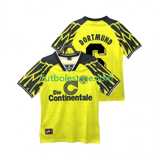 Primera Equipación del Borussia Dortmund SAMMER 6 Retro 1994 1995 Manga Corta para Hombre Primera Equipación del Borussia Dortmund SAMMER 6 Retro 1994 1995 Manga Corta para Hombre