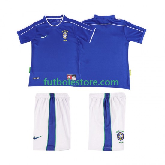 Segunda Equipación del Brasil Retro 1998 Manga Corta para Niño (Camiseta y pantalón) Segunda Equipación del Brasil Retro 1998 Manga Corta para Niño (Camiseta y pantalón)