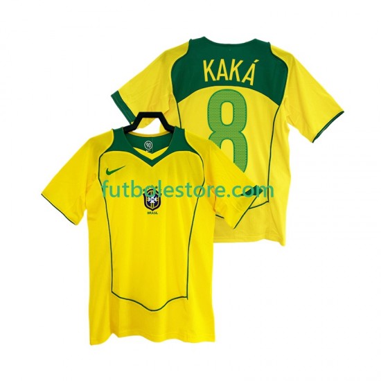 Primera Equipación del Brasil KAKA 8 Retro 2004 Manga Corta para Hombre Primera Equipación del Brasil KAKA 8 Retro 2004 Manga Corta para Hombre
