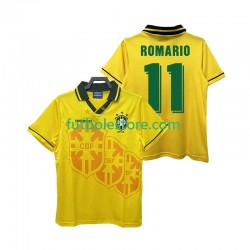 Primera Equipación del Brasil ROMARIO 11 Retro 1994 Manga Corta para Hombre