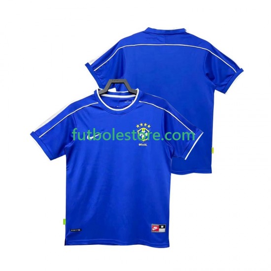 Segunda Equipación del Brasil Retro 1998 Manga Corta para Hombre Segunda Equipación del Brasil Retro 1998 Manga Corta para Hombre