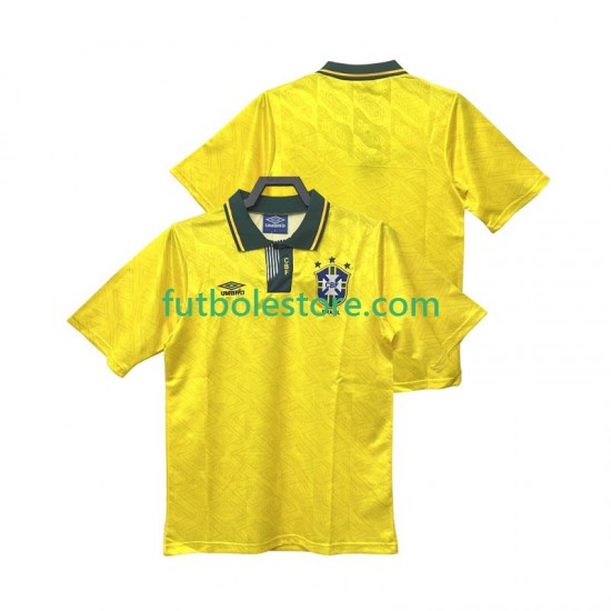 Primera Equipación del Brasil Retro 1991 1993 Manga Corta para Hombre Primera Equipación del Brasil Retro 1991 1993 Manga Corta para Hombre