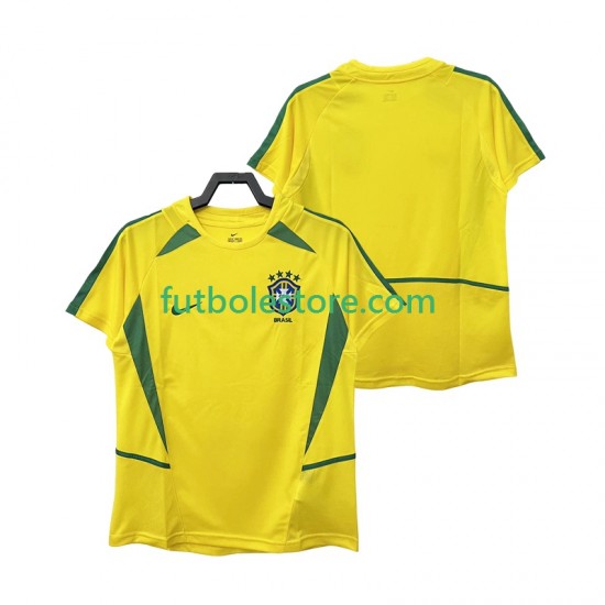 Primera Equipación del Brasil Retro 2002 Manga Corta para Hombre Primera Equipación del Brasil Retro 2002 Manga Corta para Hombre