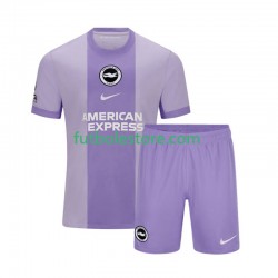 Segunda Equipación del Brighton Hove Albion 2025-2026 Manga Corta para Niño (Camiseta y pantalón)