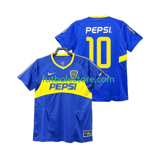 Primera Equipación del CA Boca Juniors PEPSI 10 Retro 2003 2004 Manga Corta para Hombre Primera Equipación del CA Boca Juniors PEPSI 10 Retro 2003 2004 Manga Corta para Hombre