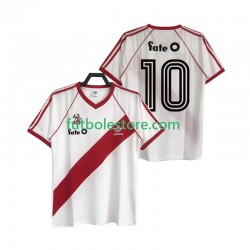 Primera Equipación del CA River Plate 10 Retro 1986 Manga Corta para Hombre