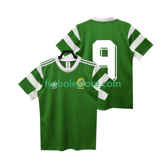 Primera Equipación del Camerún 9 Retro 1990 Manga Corta para Hombre Primera Equipación del Camerún 9 Retro 1990 Manga Corta para Hombre