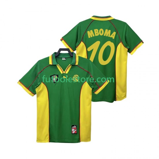 Primera Equipación del Camerún MBOBA 10 Retro 1998 Manga Corta para Hombre Primera Equipación del Camerún MBOBA 10 Retro 1998 Manga Corta para Hombre