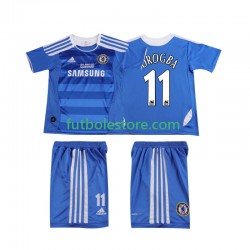 Primera Equipación del Chelsea DROGBA 11 Retro 2011 2012 Manga Corta para Niño (Camiseta y pantalón)