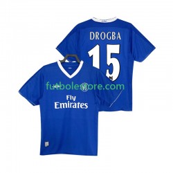Primera Equipación del Chelsea DROGBA 15 Retro 2003 2005 Manga Corta para Hombre