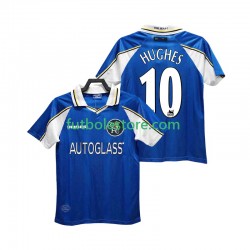 Primera Equipación del Chelsea HUGHES 10 Retro 1997 1999 Manga Corta para Hombre
