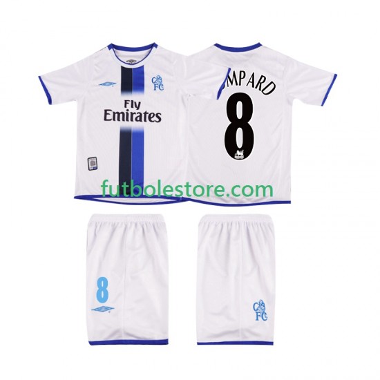 Segunda Equipación del Chelsea LOMPARD 8 Retro 2003 2004 Manga Corta para Niño (Camiseta y pantalón) Segunda Equipación del Chelsea LOMPARD 8 Retro 2003 2004 Manga Corta para Niño (Camiseta y pantalón)