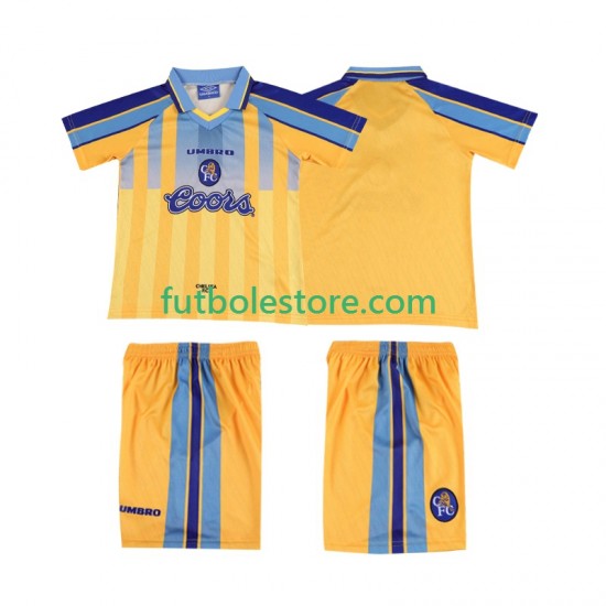 Segunda Equipación del Chelsea Retro 1995 1997 Manga Corta para Niño (Camiseta y pantalón) Segunda Equipación del Chelsea Retro 1995 1997 Manga Corta para Niño (Camiseta y pantalón)
