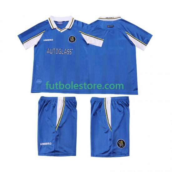 Primera Equipación del Chelsea Retro 1997 1999 Manga Corta para Niño (Camiseta y pantalón) Primera Equipación del Chelsea Retro 1997 1999 Manga Corta para Niño (Camiseta y pantalón)