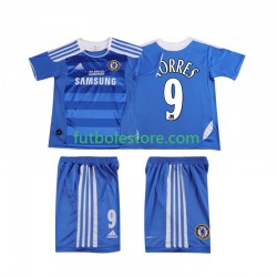 Primera Equipación del Chelsea Torres 9 Retro 2011 2012 Manga Corta para Niño (Camiseta y pantalón)