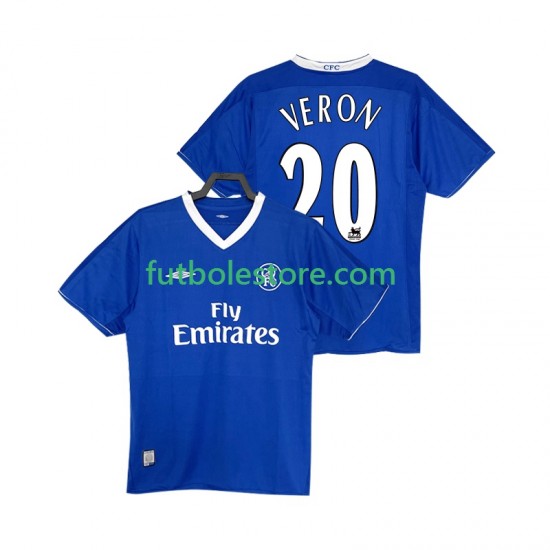 Primera Equipación del Chelsea VERON 20 Retro 2003 2005 Manga Corta para Hombre Primera Equipación del Chelsea VERON 20 Retro 2003 2005 Manga Corta para Hombre