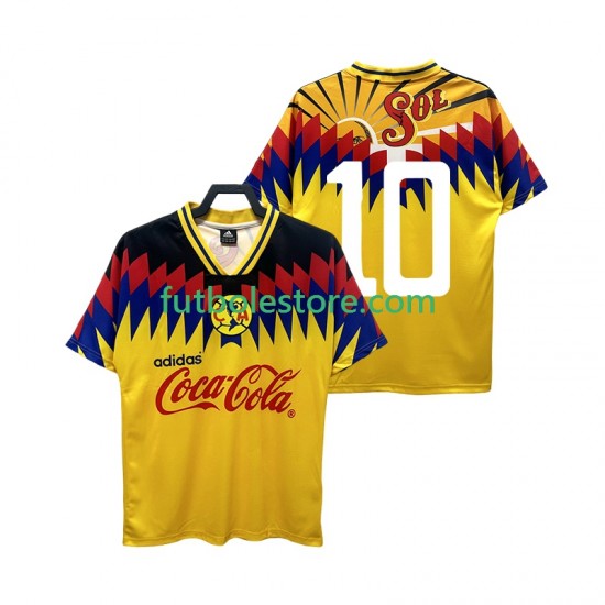Primera Equipación del Club América 10 Retro 1995 Manga Corta para Hombre Primera Equipación del Club América 10 Retro 1995 Manga Corta para Hombre