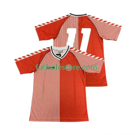 Primera Equipación del Dinamarca 11 Retro 1986 Manga Corta para Hombre Primera Equipación del Dinamarca 11 Retro 1986 Manga Corta para Hombre