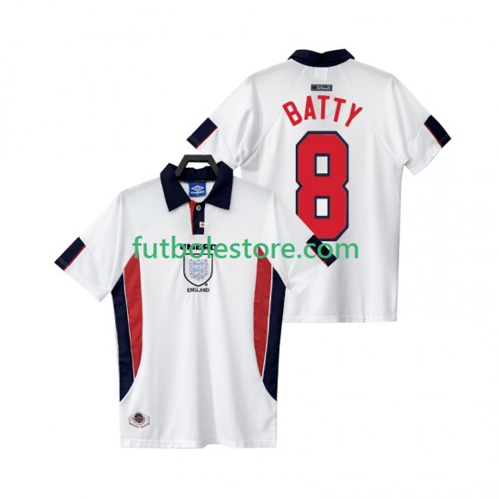 Primera Equipación del Inglaterra BATTY 8 Retro 1998 Manga Corta para Hombre Primera Equipación del Inglaterra BATTY 8 Retro 1998 Manga Corta para Hombre