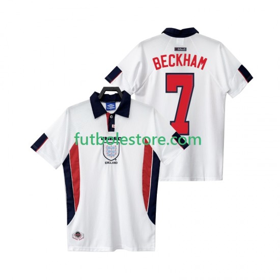 Primera Equipación del Inglaterra BECKHAM 7 Retro 1998 Manga Corta para Hombre Primera Equipación del Inglaterra BECKHAM 7 Retro 1998 Manga Corta para Hombre