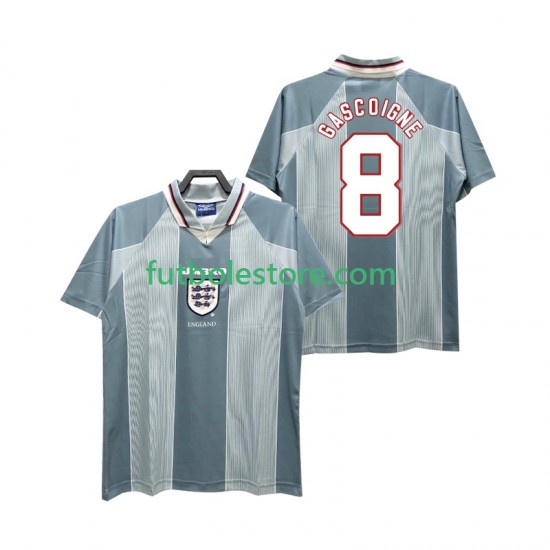 Segunda Equipación del Inglaterra CASCOIGNE 8 Retro 1996 Manga Corta para Hombre