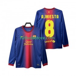 Primera Equipación del FC Barcelona A INIESTA 8 Retro 2012 2013 ML para Hombre