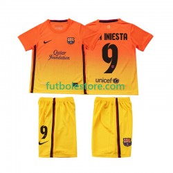 Segunda Equipación del FC Barcelona A INIESTA 9 Retro 2012 2013 Manga Corta para Niño (Camiseta y pantalón)