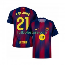 Primera Equipación del FC Barcelona Frenkie de Jong 21 2025-2026 Manga Corta para Hombre