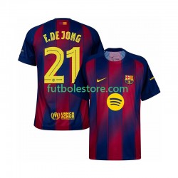 Primera Equipación del FC Barcelona Frenkie de Jong 21 Champions League 2025-2026 Manga Corta para Hombre