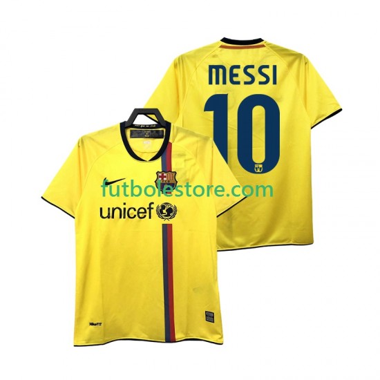 Segunda Equipación del FC Barcelona Lionel Messi 10 Retro 2008 2009 Manga Corta para Hombre Segunda Equipación del FC Barcelona Lionel Messi 10 Retro 2008 2009 Manga Corta para Hombre