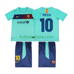 Segunda Equipación del FC Barcelona Lionel Messi 10 Retro 2010 2011 Manga Corta para Niño (Camiseta y pantalón)