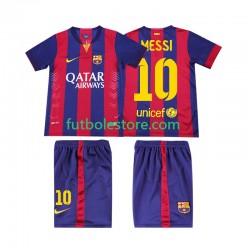 Primera Equipación del FC Barcelona Lionel Messi 10 Retro 2014 2015 Manga Corta para Niño (Camiseta y pantalón) Primera Equipación del FC Barcelona Lionel Messi 10 Retro 2014 2015 Manga Corta para Niño (Camiseta y pantalón)