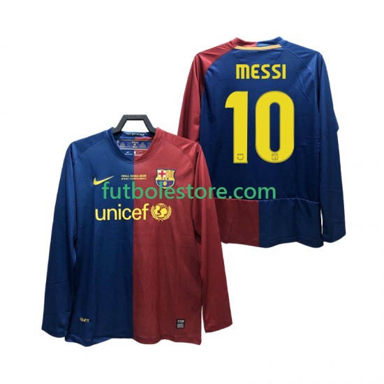 Primera Equipación del FC Barcelona Lionel Messi 10 Retro Champions League 2008 2009 ML para Hombre Primera Equipación del FC Barcelona Lionel Messi 10 Retro Champions League 2008 2009 ML para Hombre