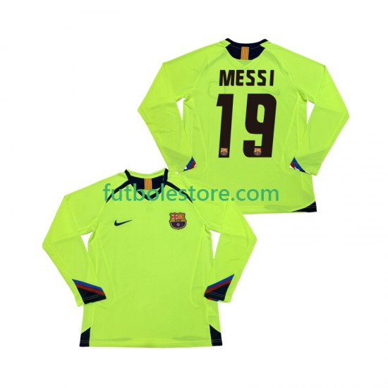 Segunda Equipación del FC Barcelona Lionel Messi 19 Retro 2005 2006 ML para Hombre Segunda Equipación del FC Barcelona Lionel Messi 19 Retro 2005 2006 ML para Hombre