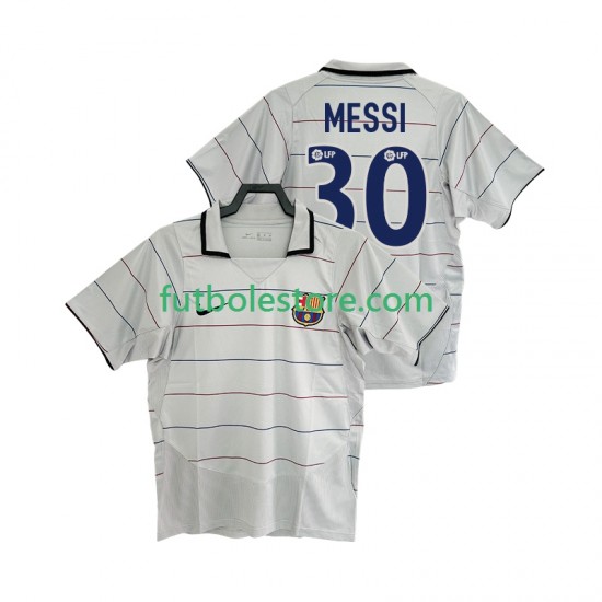Segunda Equipación del FC Barcelona Lionel Messi 30 Retro 2003 2004 Manga Corta para Hombre Segunda Equipación del FC Barcelona Lionel Messi 30 Retro 2003 2004 Manga Corta para Hombre