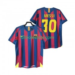 Primera Equipación del FC Barcelona Lionel Messi 30 Retro 2005 2006 Manga Corta para Hombre