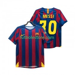 Primera Equipación del FC Barcelona Lionel Messi 30 Retro Champions League 2005 2006 Manga Corta para Hombre