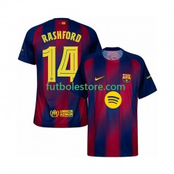 Primera Equipación del FC Barcelona Marcus Rashford 14 Champions League 2025-2026 Manga Corta para Hombre