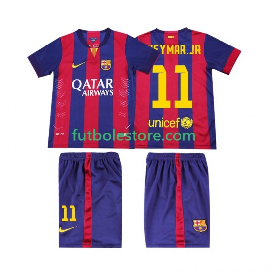 Primera Equipación del FC Barcelona Neymar JR 11 Retro 2014 2015 Manga Corta para Niño (Camiseta y pantalón) Primera Equipación del FC Barcelona Neymar JR 11 Retro 2014 2015 Manga Corta para Niño (Camiseta y pantalón)
