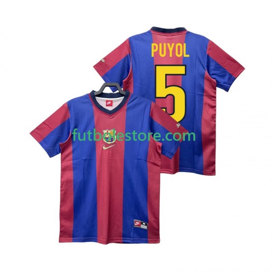 Primera Equipación del FC Barcelona PUYOL 5 Retro 1998 1999 Manga Corta para Hombre Primera Equipación del FC Barcelona PUYOL 5 Retro 1998 1999 Manga Corta para Hombre
