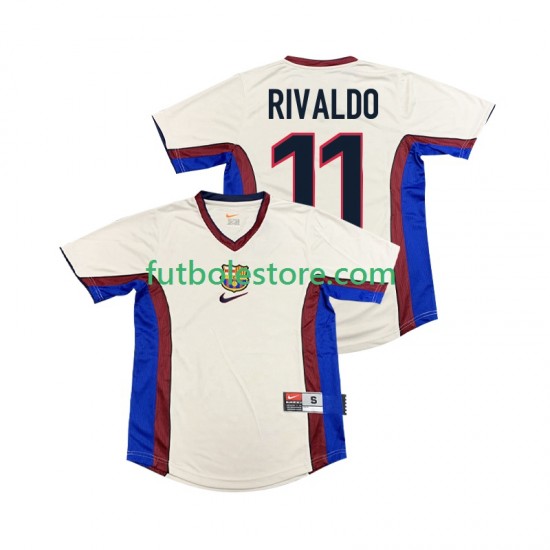 Segunda Equipación del FC Barcelona RIVALDO 11 Retro 1998 1999 Manga Corta para Hombre Segunda Equipación del FC Barcelona RIVALDO 11 Retro 1998 1999 Manga Corta para Hombre