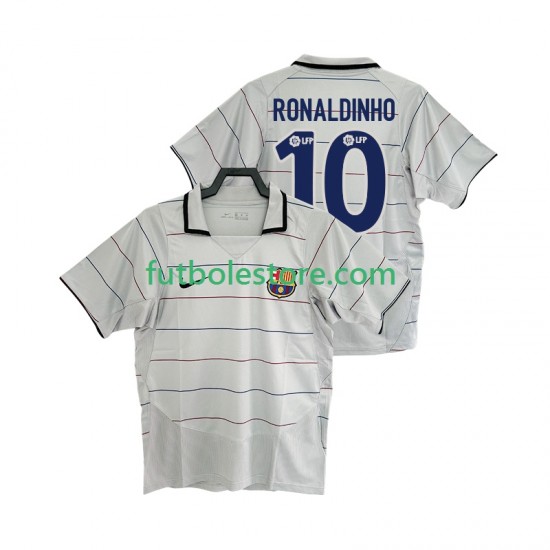 Segunda Equipación del FC Barcelona RONALDINHO 10 Retro 2003 2004 Manga Corta para Hombre Segunda Equipación del FC Barcelona RONALDINHO 10 Retro 2003 2004 Manga Corta para Hombre