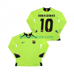 Segunda Equipación del FC Barcelona RONALDINHO 10 Retro 2005 2006 ML para Hombre