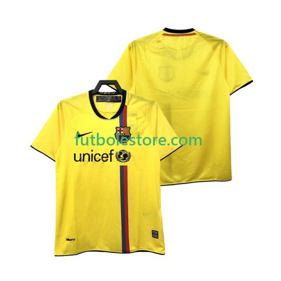 Segunda Equipación del FC Barcelona Retro 2008 2009 Manga Corta para Hombre Segunda Equipación del FC Barcelona Retro 2008 2009 Manga Corta para Hombre