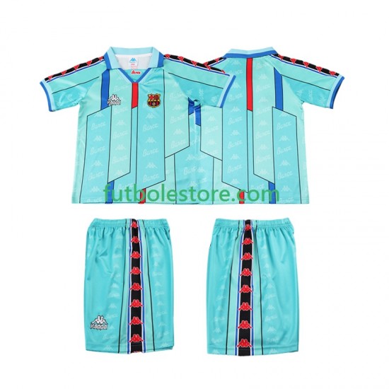 Segunda Equipación del FC Barcelona Retro 1996 1997 Manga Corta para Niño (Camiseta y pantalón) Segunda Equipación del FC Barcelona Retro 1996 1997 Manga Corta para Niño (Camiseta y pantalón)